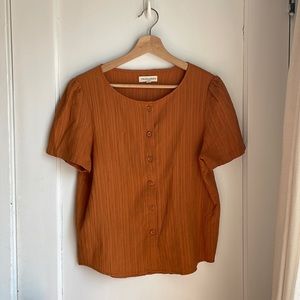 Tradlands Mustard Short Sleeve Button-Down